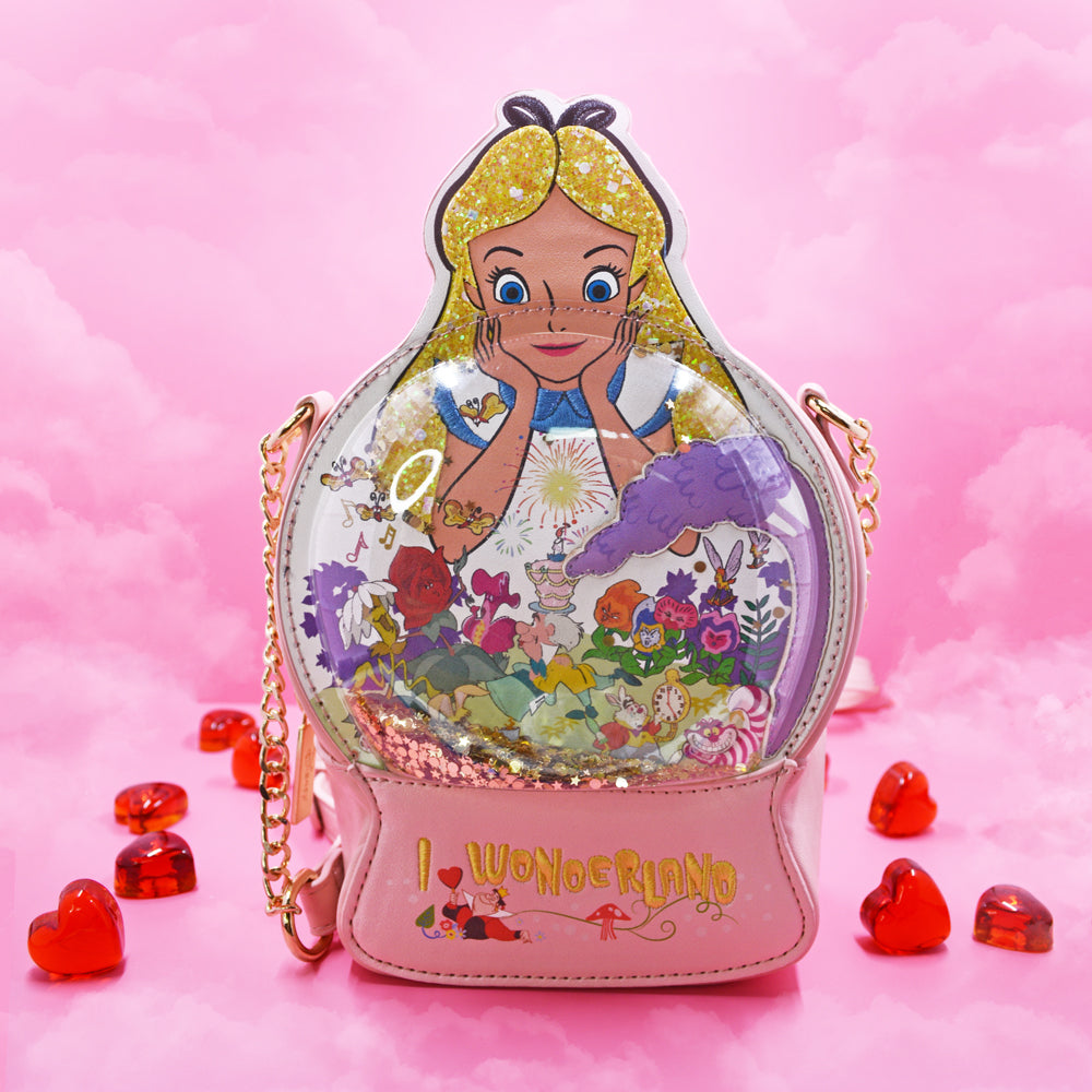 Alice in Wonderland Snow Globe Crossbody Bag disney lovers kawaii shop cute shop kawaii store cute store kawaii stuff cute stuff