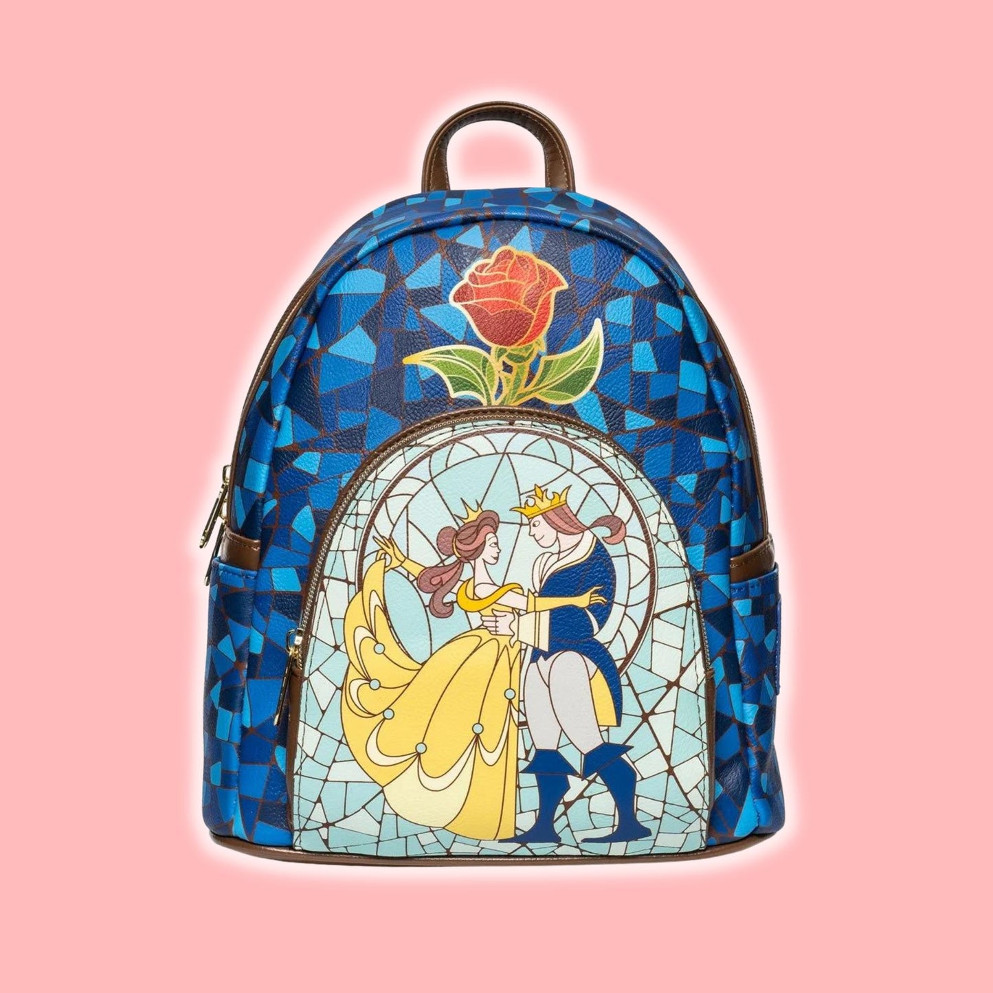 loungefly Stained-Glass Window Mini-Backpack - Beauty and the Beast dapper day disney bound disney style kawaii-shop-anime-shop kawaii shop sacramento san francisco california san jose santa clara roseville los angeles la palo alto disney land