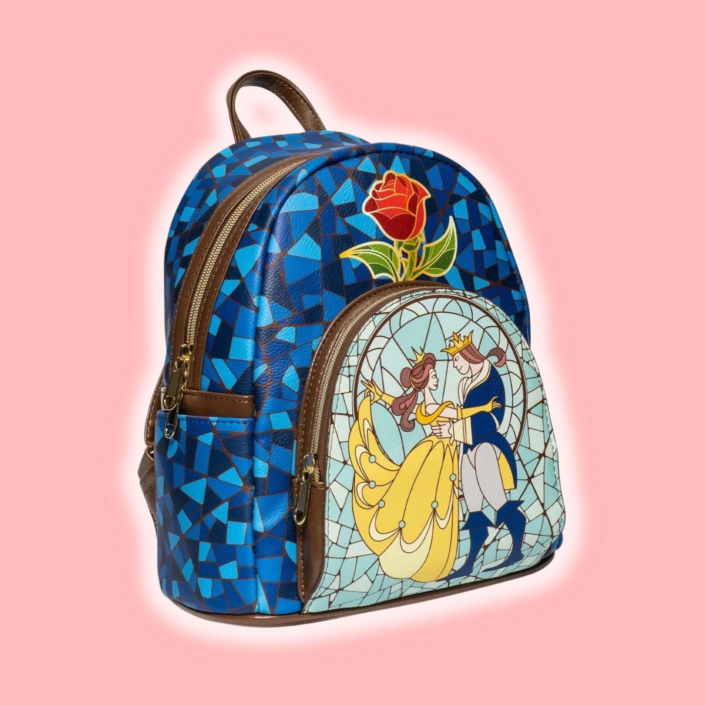 loungefly Stained-Glass Window Mini-Backpack - Beauty and the Beast dapper day disney bound disney style kawaii-shop-anime-shop kawaii shop sacramento san francisco california san jose santa clara roseville los angeles la palo alto disney land