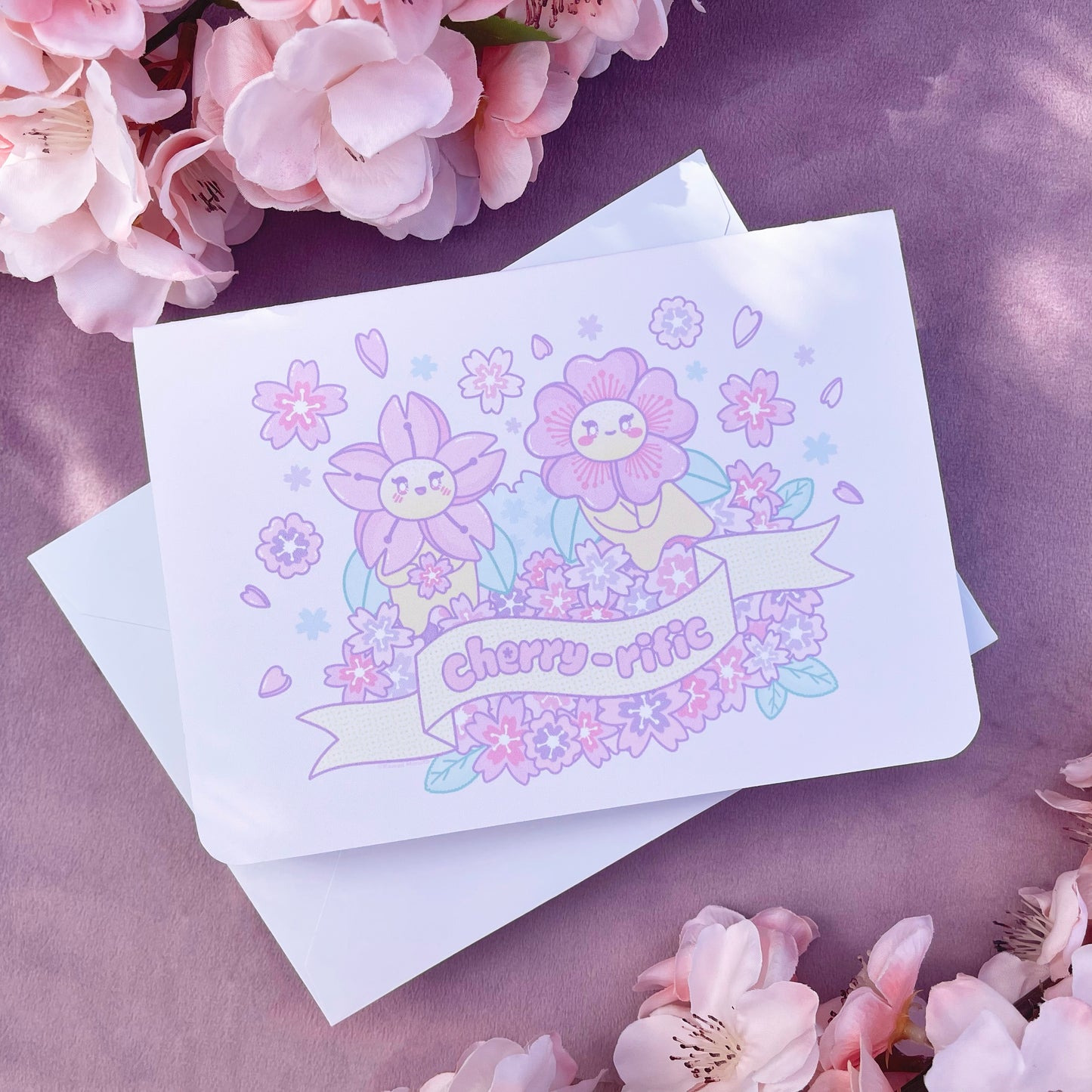 Cherry-rific Greeting Card - Kawaii Monsta