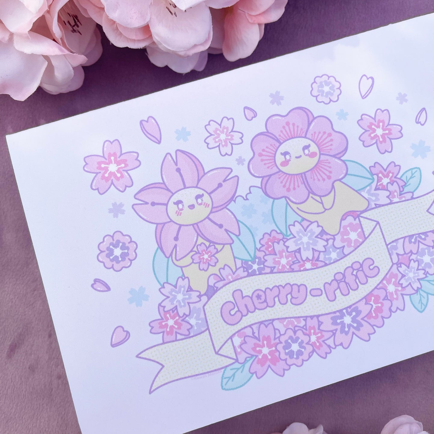 Cherry-rific Greeting Card - Kawaii Monsta