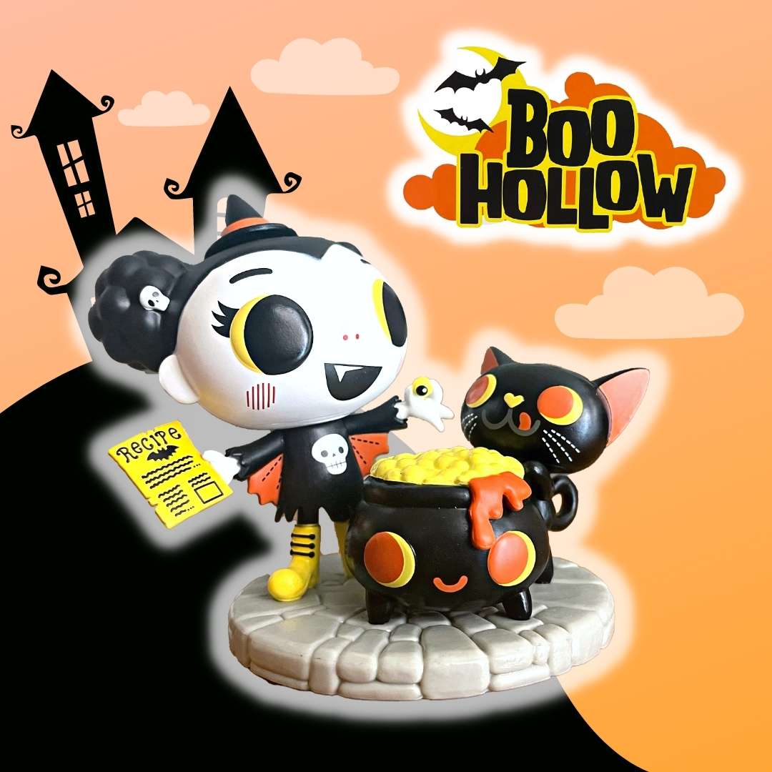 Nina & Lucky Figurine - Boo Hollow kawaii stuff cute shop halloween kawaii shop anime Califronia Sacramento San Francisco Santa Clara San Jose Palo Alto Portland Seattle