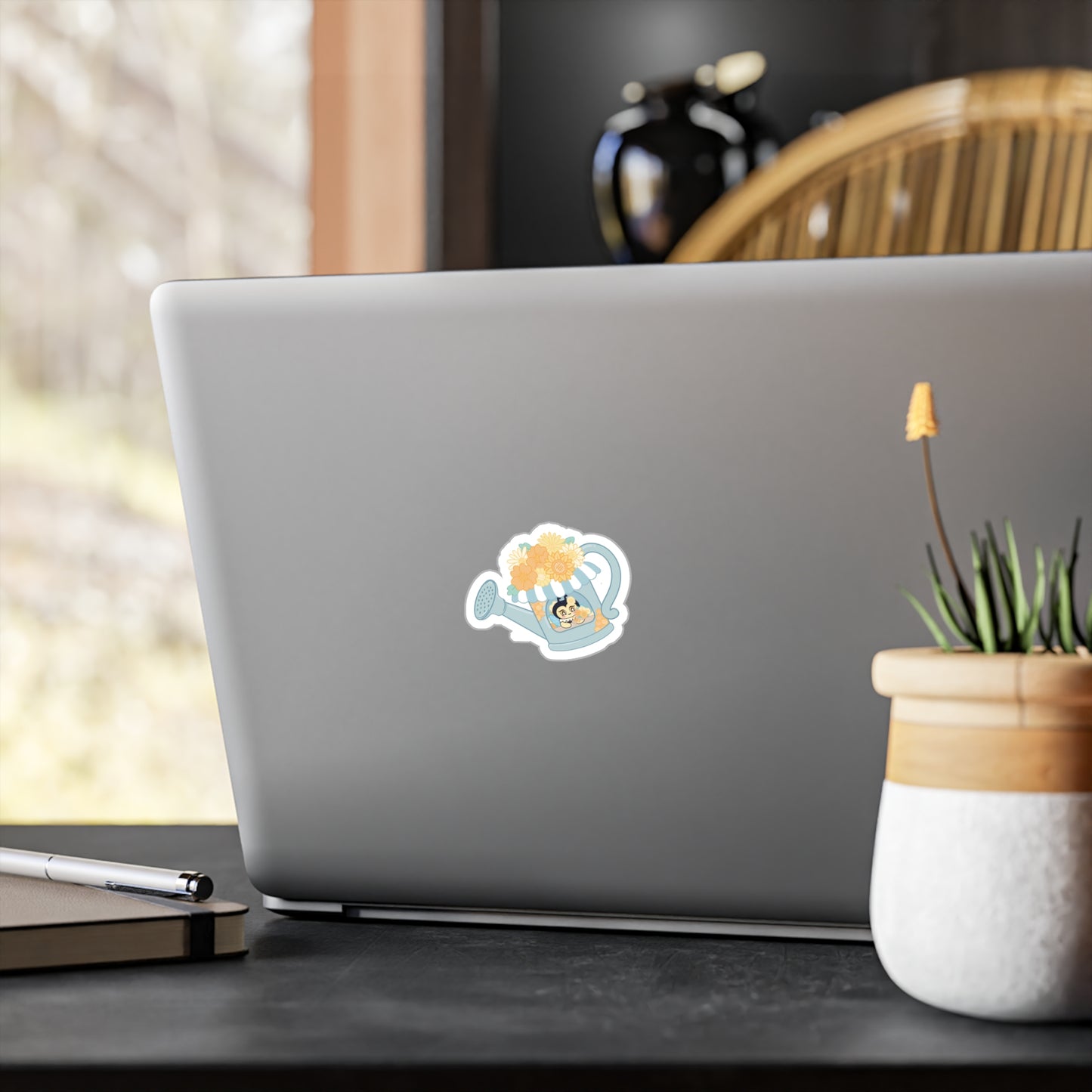 Mitsu the Bee Flower Shop Kiss-Cut Vinyl Sticker