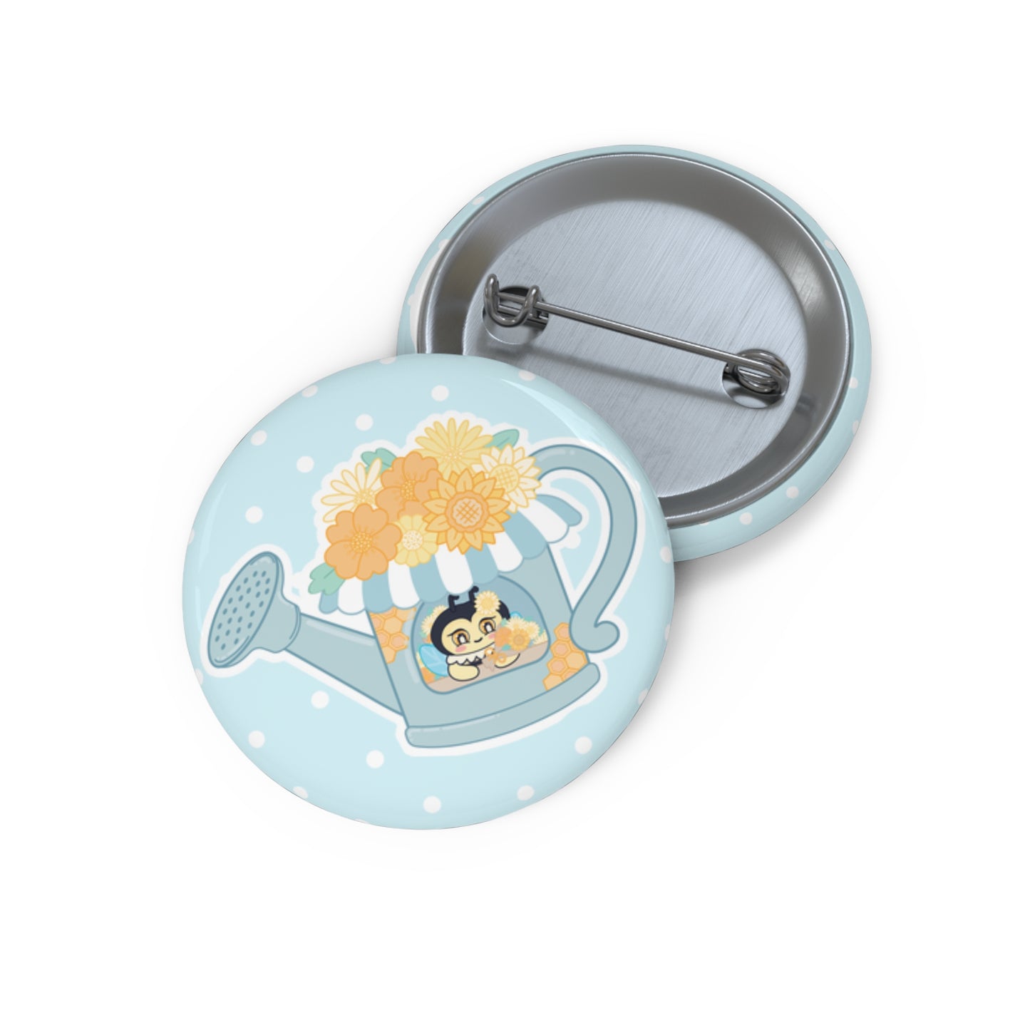 Mitsu's Beehive Flower Shop Button Pin