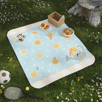 Mitsu the Flower Shop Picnic Blanket — Floral Outdoor Picnic Mat