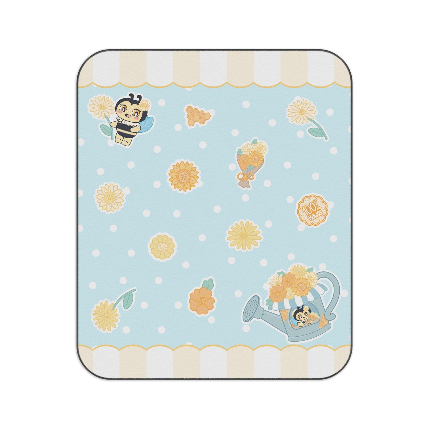 Mitsu the Flower Shop Picnic Blanket — Floral Outdoor Picnic Mat