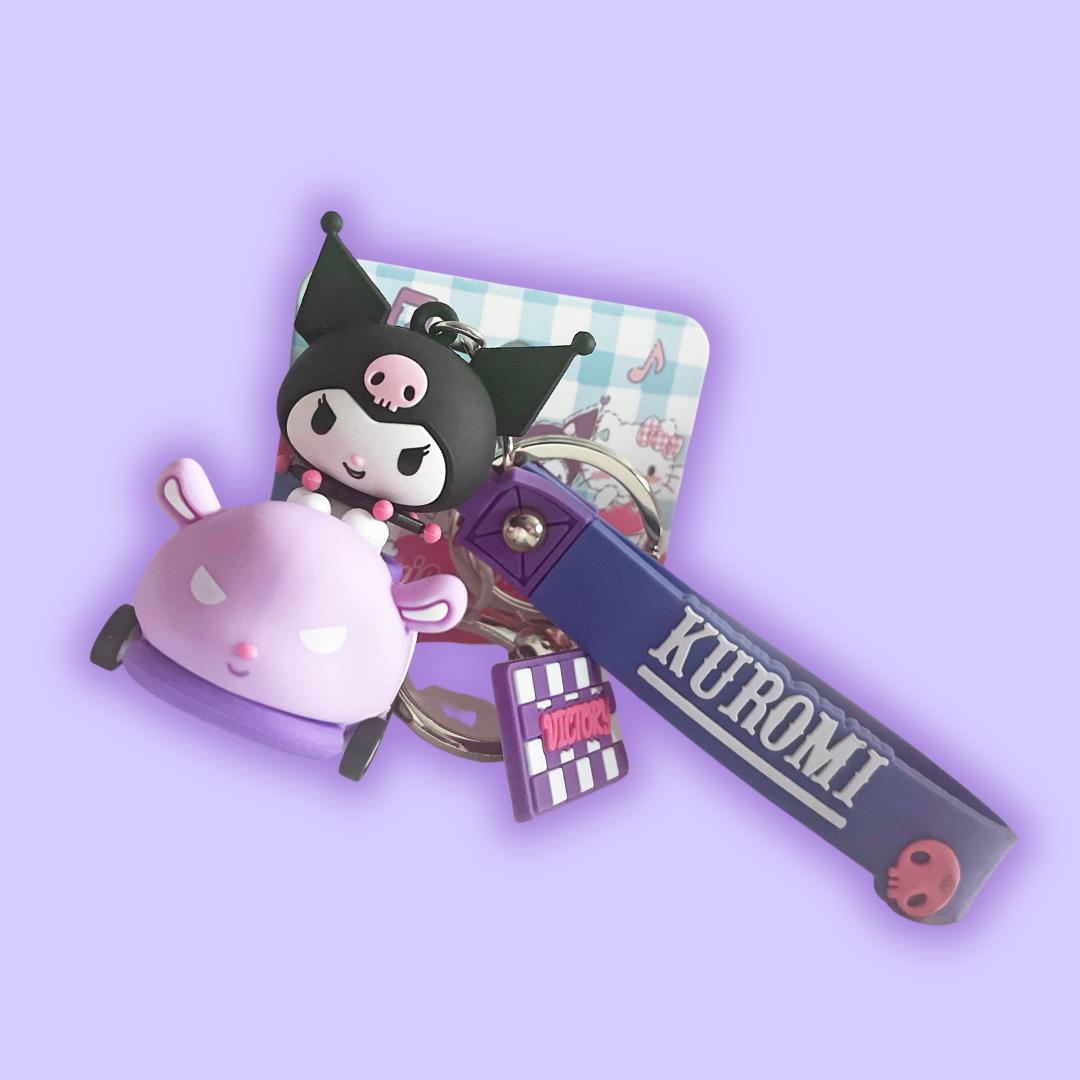 Kuromi Bumper Cars Keychain - kawaii shop