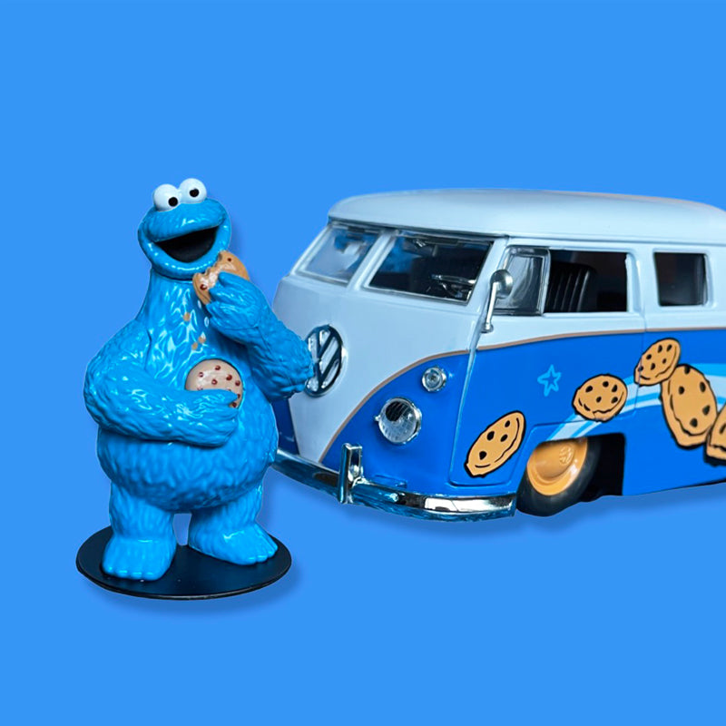 1962 Volkswagen Pickup Bus offers & Cookie Monster Figurine Sesame Street